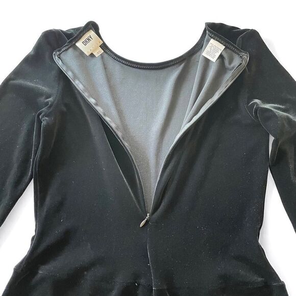 VTG DKNY Velvet Long Sleeve Jumpsuit - Picture 3 of 11